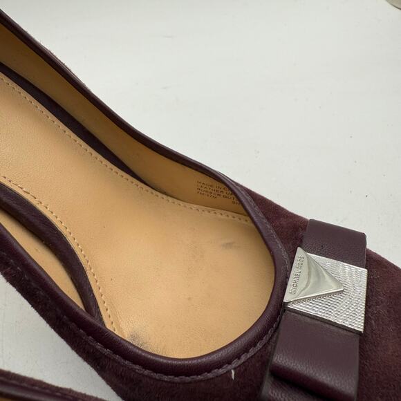 Michael Michael Kors Caroline Purple Suede Block Heel Pumps Women’s Size 7 - Picture 5 of 8
